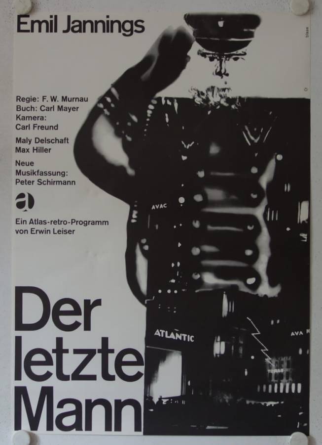 Der letzte Mann originales deutsches Filmplakat (R60s)